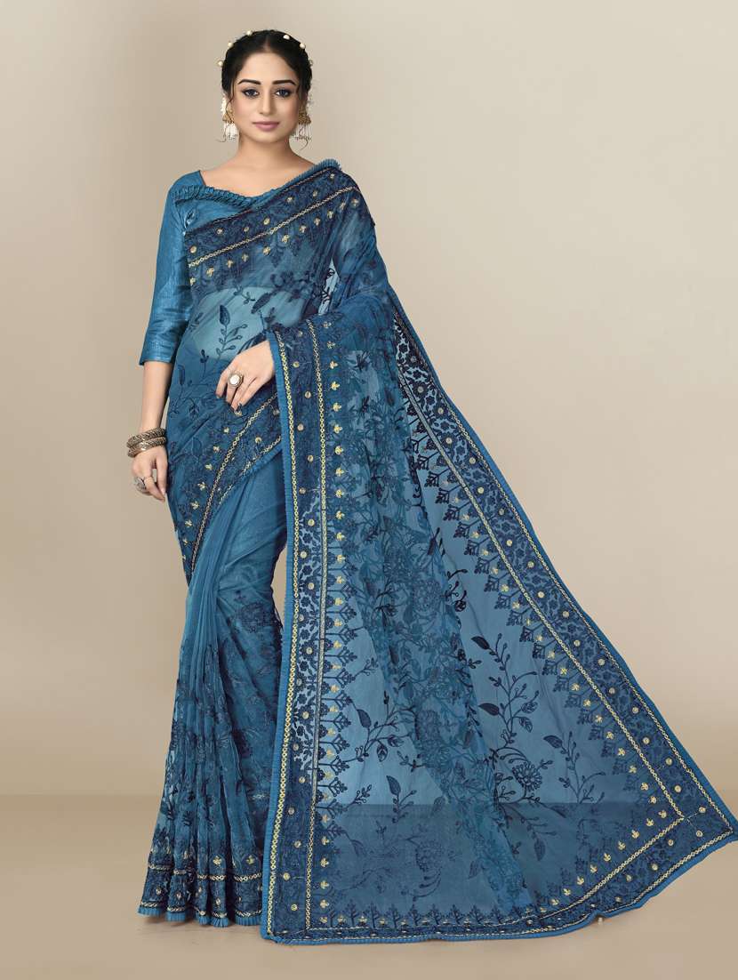 women's embroidered saree