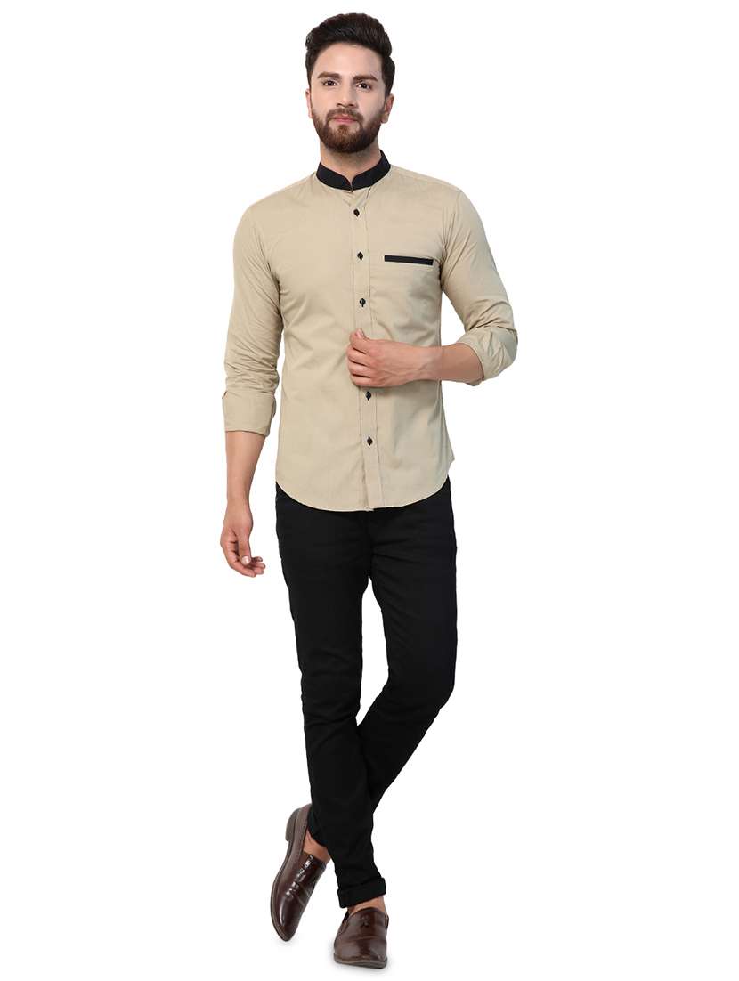 mens solids formal shirt - 18643367 - Standard Image - 4