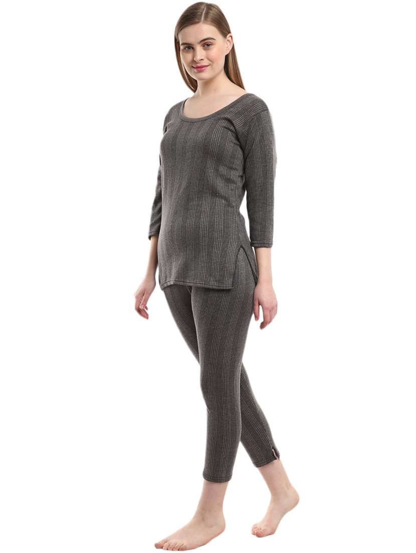 Grey Solid Thermal Wear Set - 18645165 -  Standard Image - 1