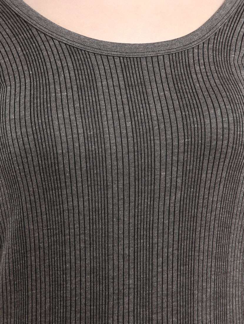 Grey Solid Thermal Wear Set - 18645165 -  Standard Image - 4