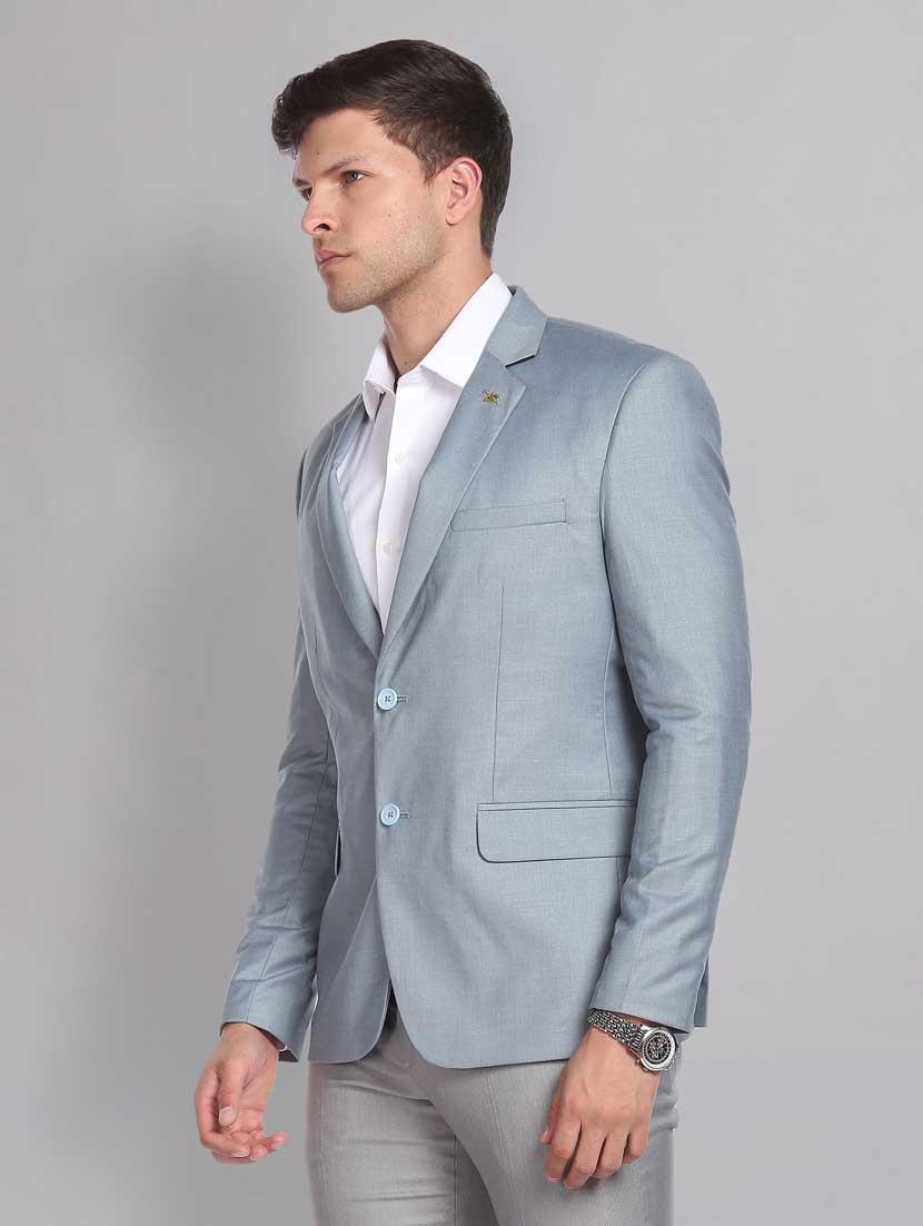 solid single breasted formal blazer - 18645425 - Standard Image - 1