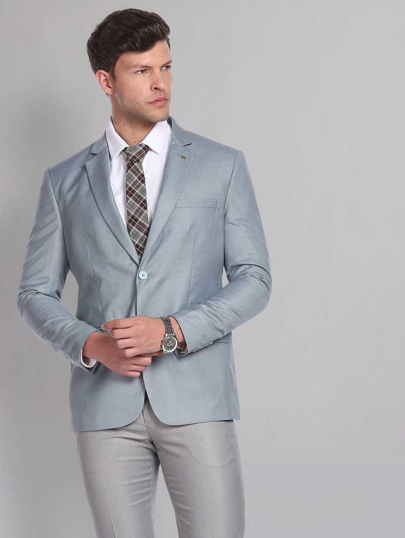 solid single breasted formal blazer - 18645425 - Standard Image - 4