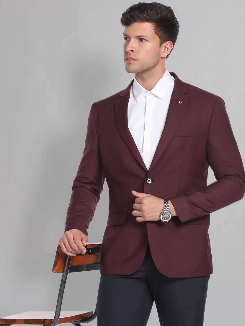 solid single breasted formal blazer - 18645427 -  Standard Image - 4