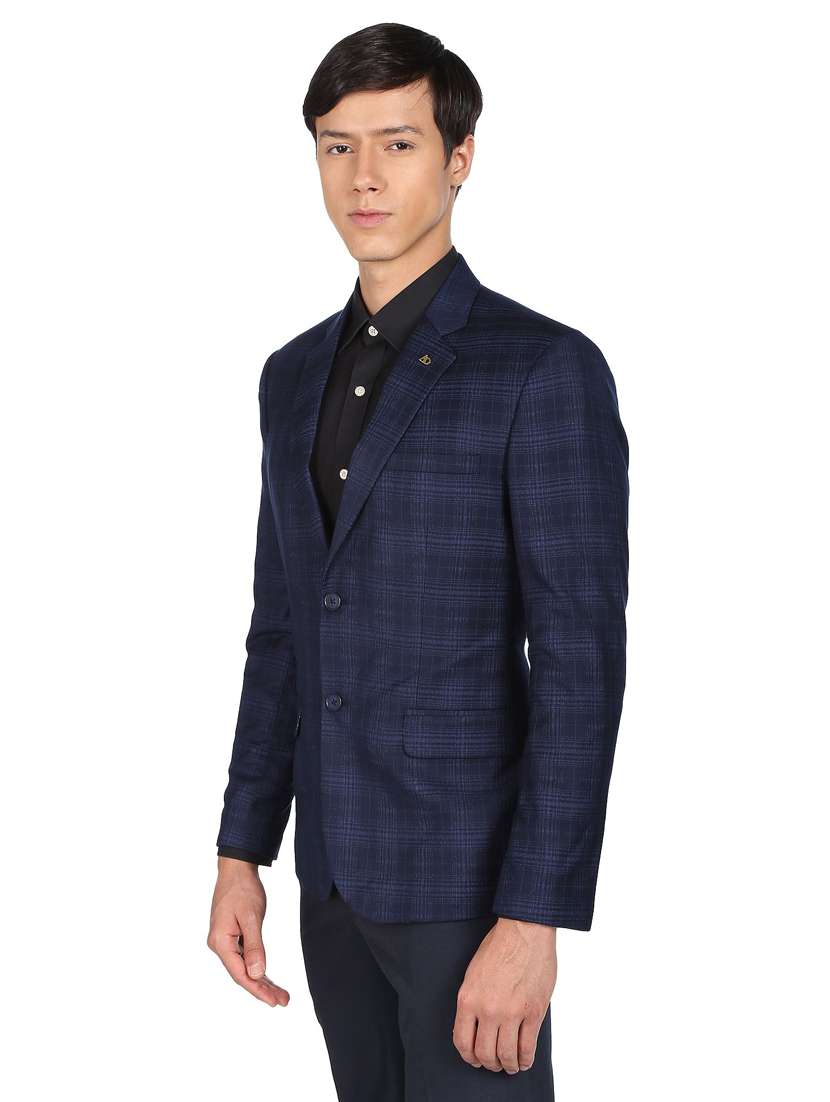 solid single breasted formal blazer - 18645435 - Standard Image - 1