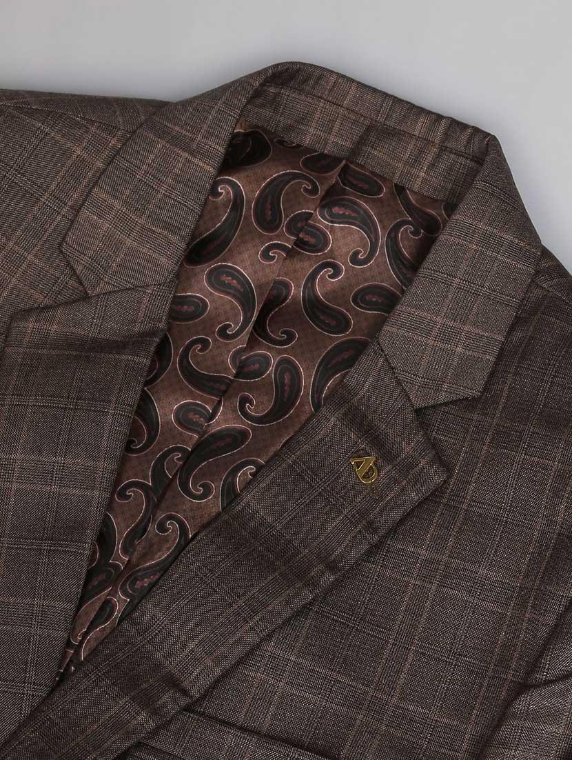 checkered single breasted formal blazer - 18645439 - Standard Image - 6