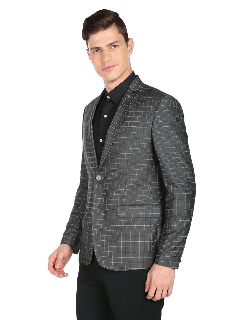 checkered single breasted formal blazer - 18645809 -  Standard Image - 1