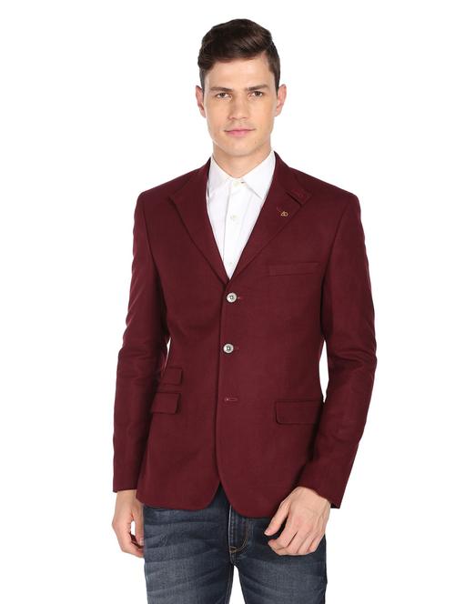 solid single breasted formal blazer - 18645812 - Standard Image - 0