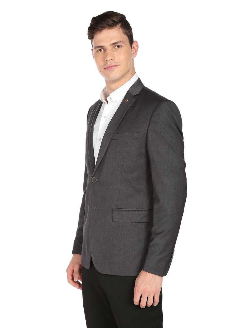 solid single breasted formal blazer - 18645816 - Standard Image - 1