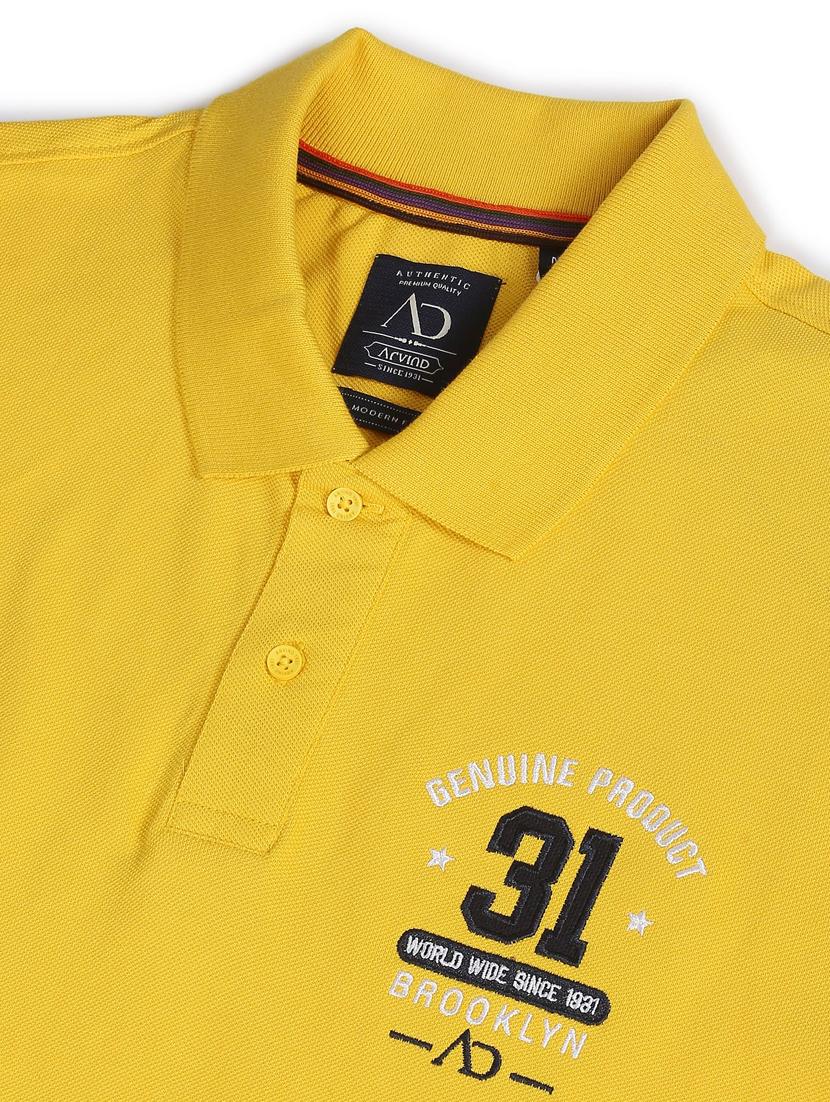 yellow solid polo t-shirt - 18646130 - Standard Image - 4