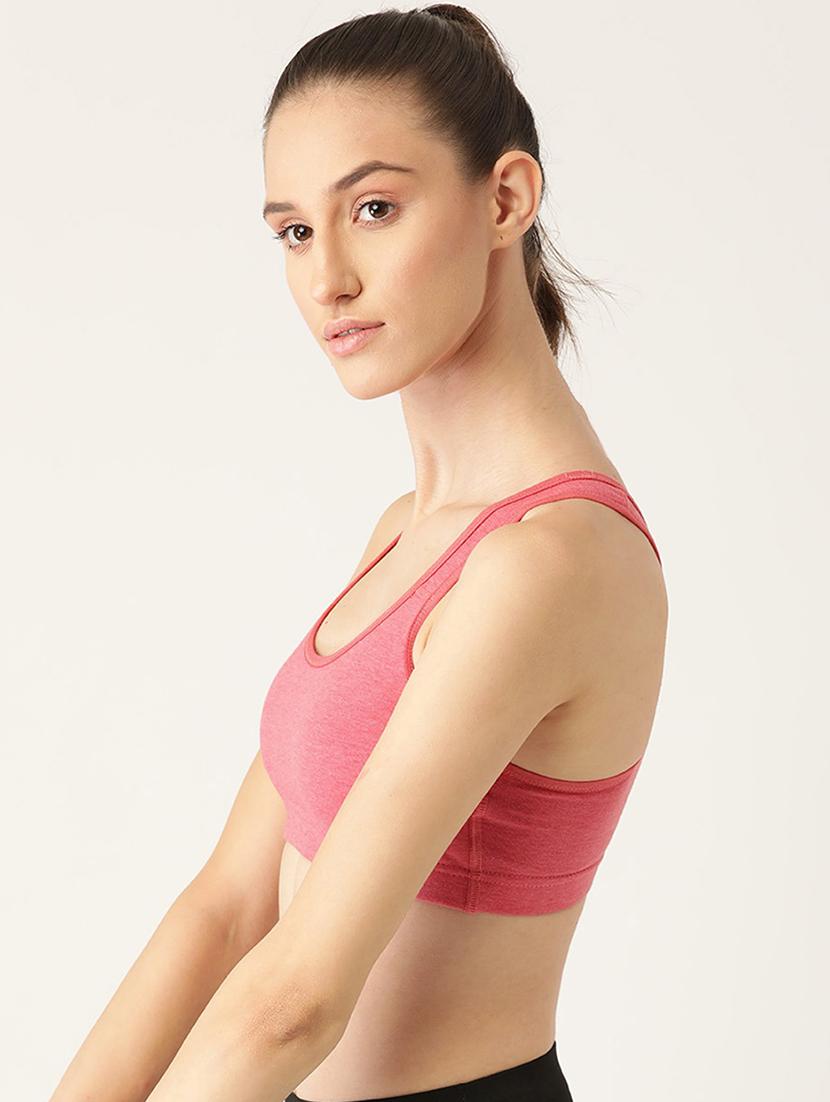 pink solid sports bra - 18646604 - Standard Image - 1