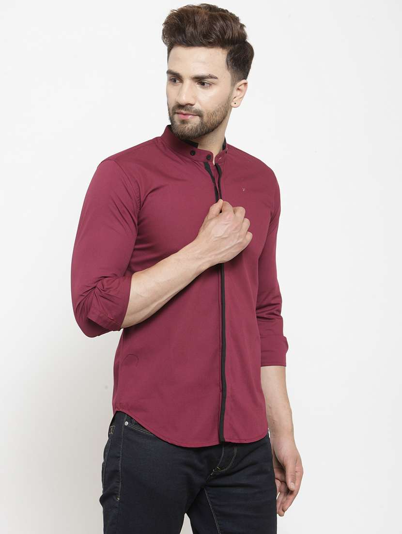 mens solid casual shirt - 18647939 -  Standard Image - 1