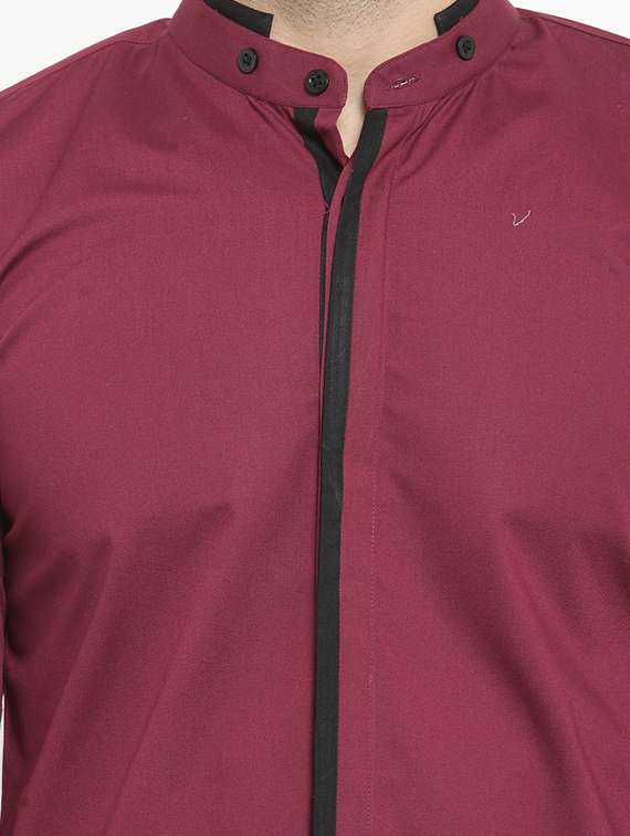 mens solid casual shirt - 18647939 -  Standard Image - 4