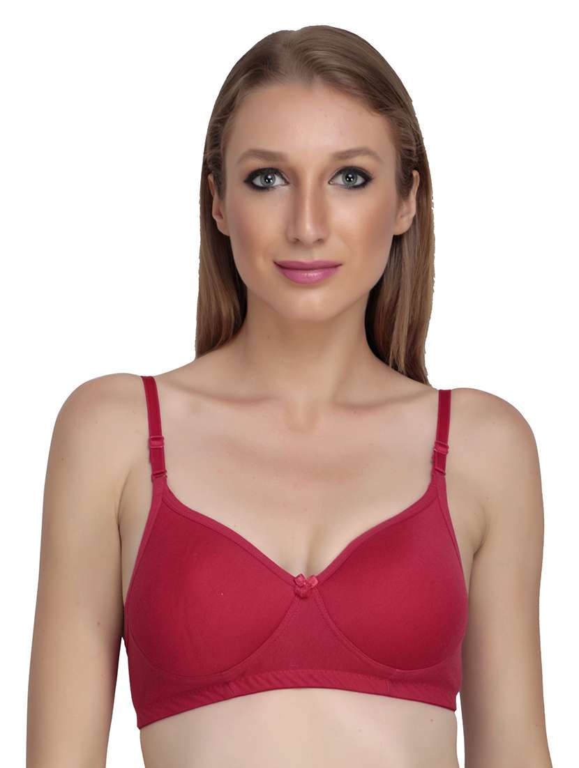 solid lightly padded regular bra