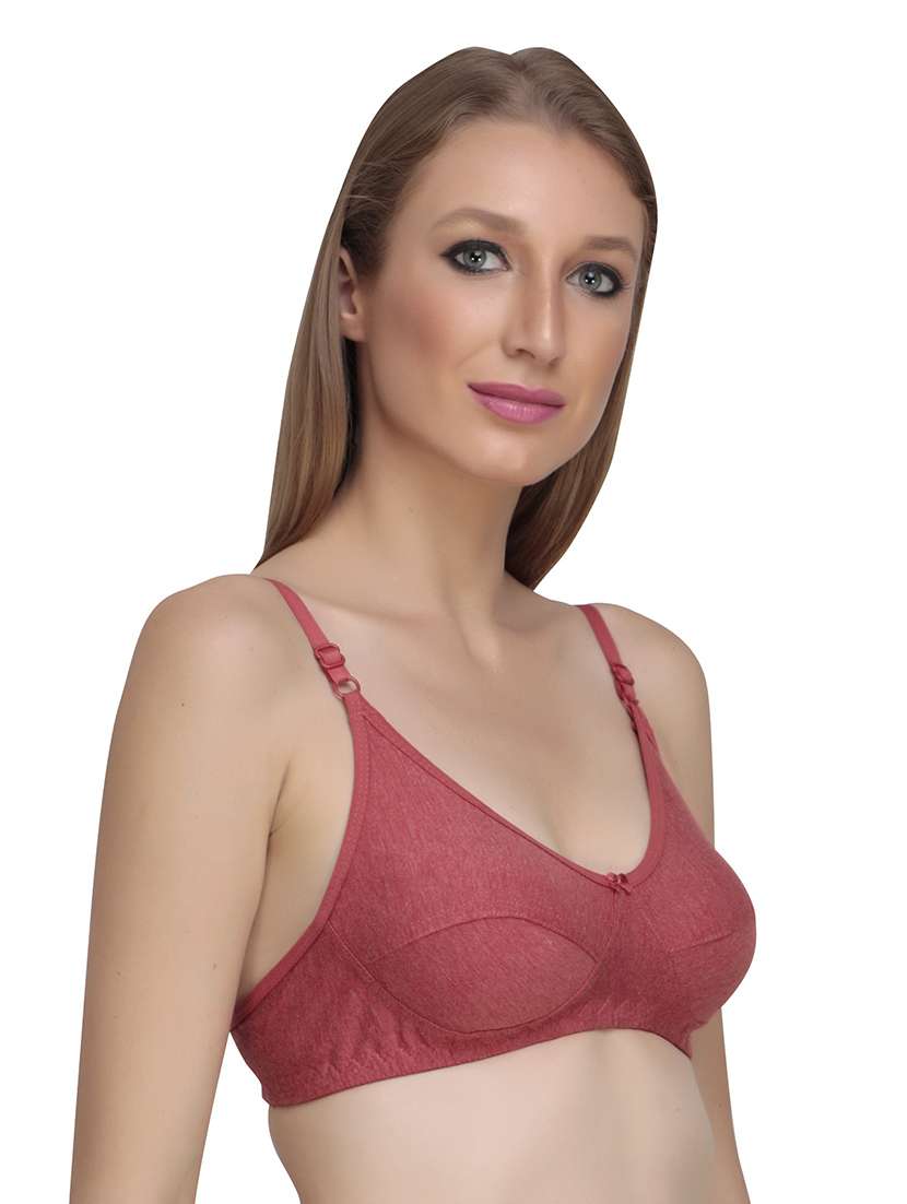 red solid regular bra - 18650555 -  Standard Image - 1
