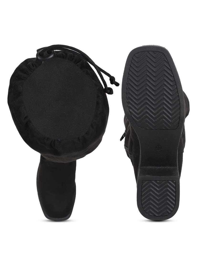 women black knee length boots - 18650706 -  Standard Image - 4