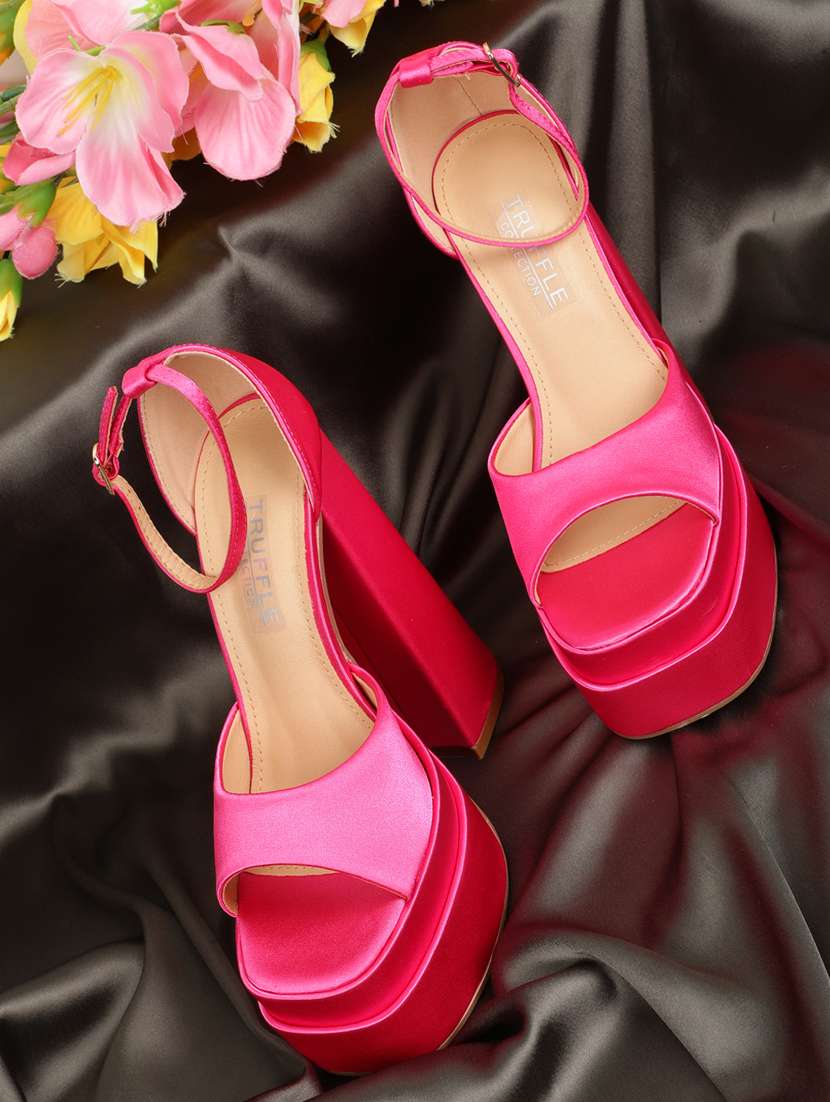 women pink ankle strap sandal