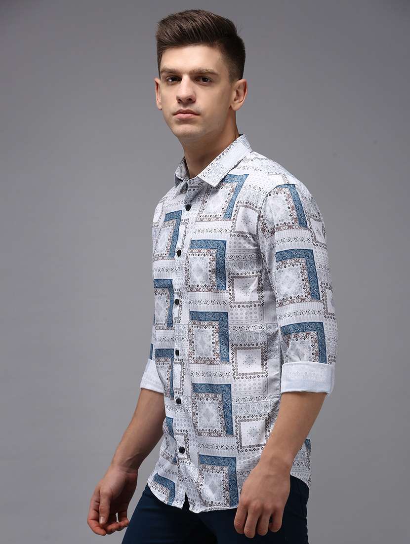mens paisley casual shirt - 18650847 - Standard Image - 1