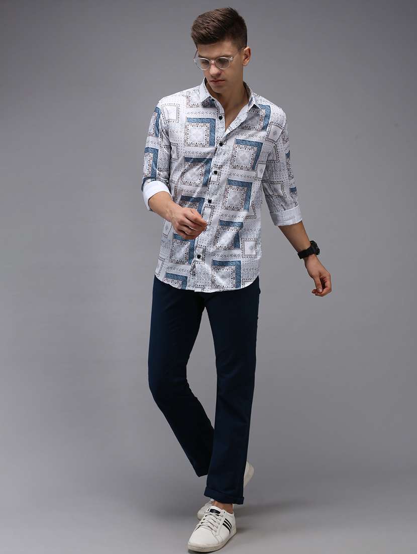 mens paisley casual shirt - 18650847 - Standard Image - 4