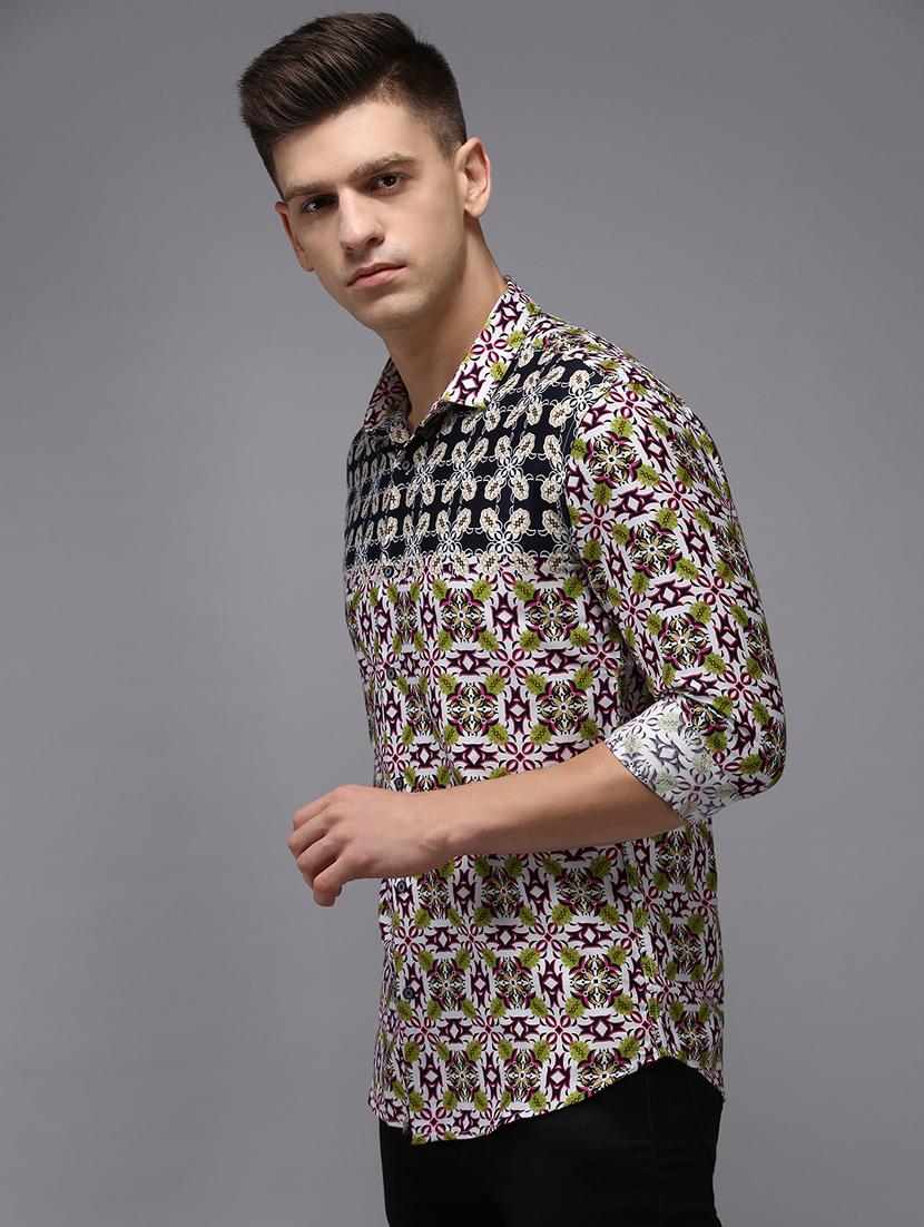 mens printed casual shirt - 18650849 - Standard Image - 1