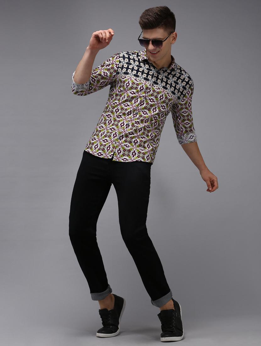 mens printed casual shirt - 18650849 - Standard Image - 4