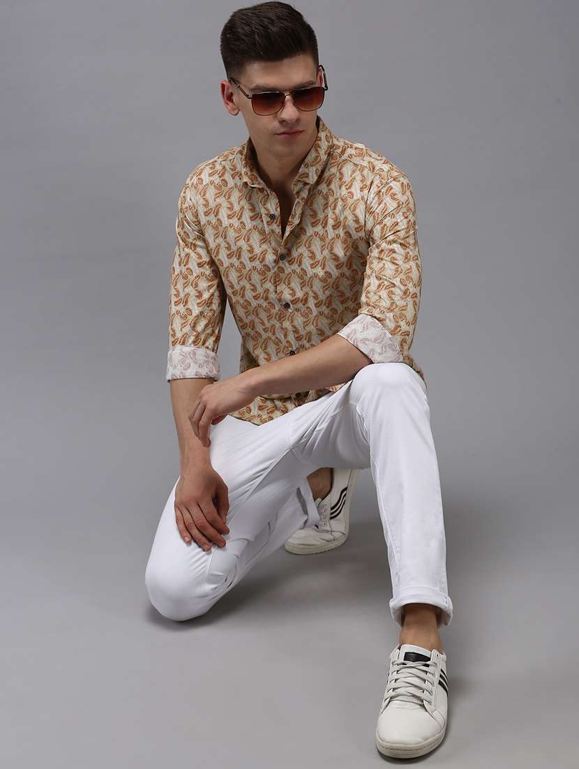 mens printed casual shirt - 18650853 - Standard Image - 4