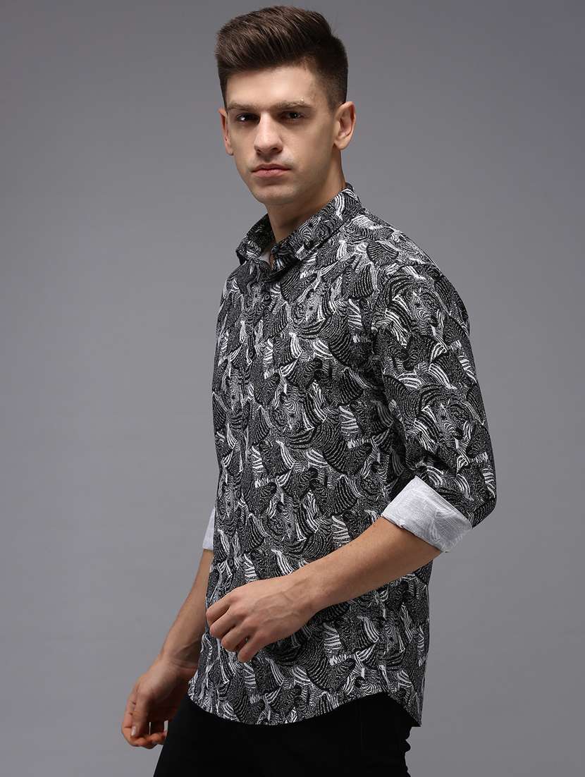mens printed casual shirt - 18650854 - Standard Image - 1