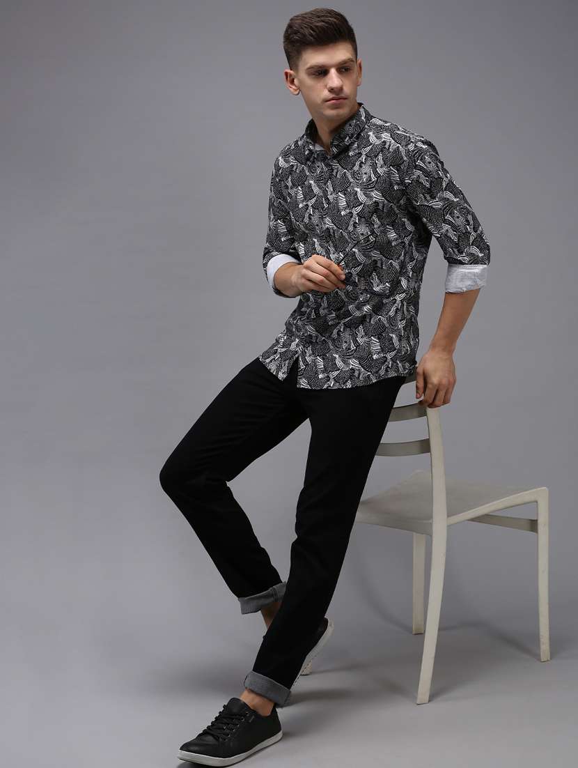 mens printed casual shirt - 18650854 - Standard Image - 4