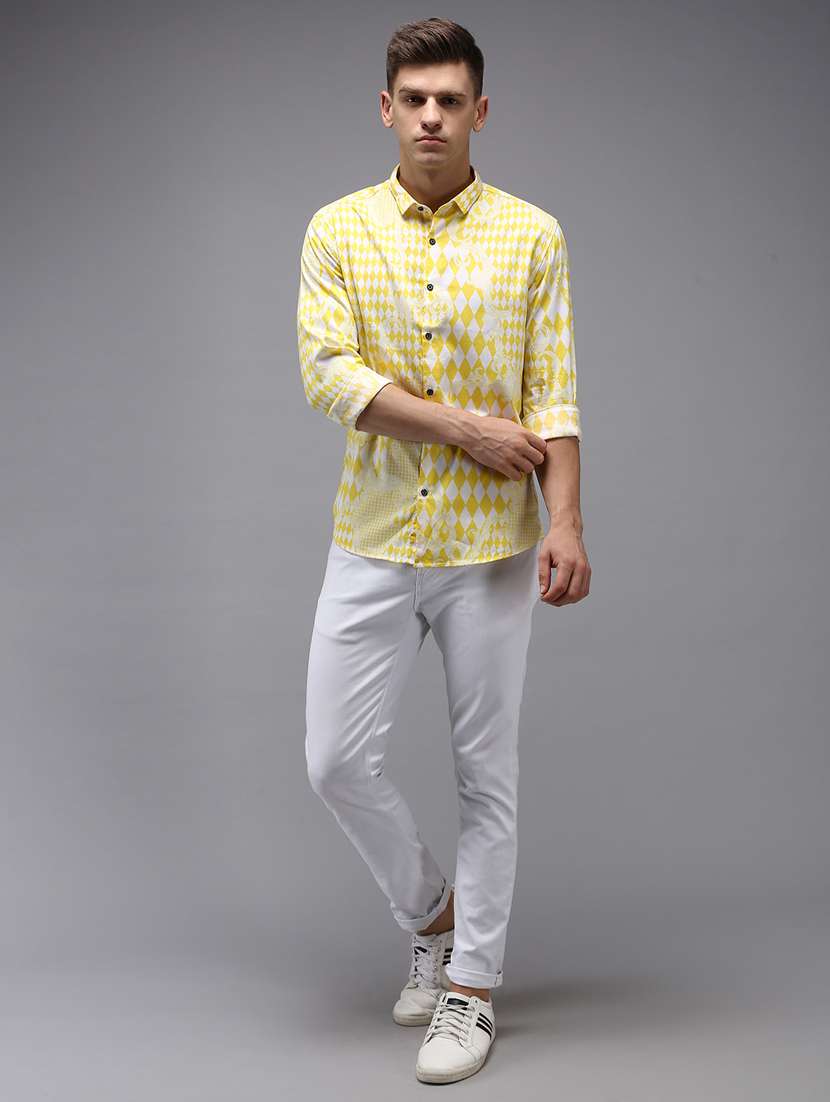mens geometric casual shirt - 18650858 - Standard Image - 4