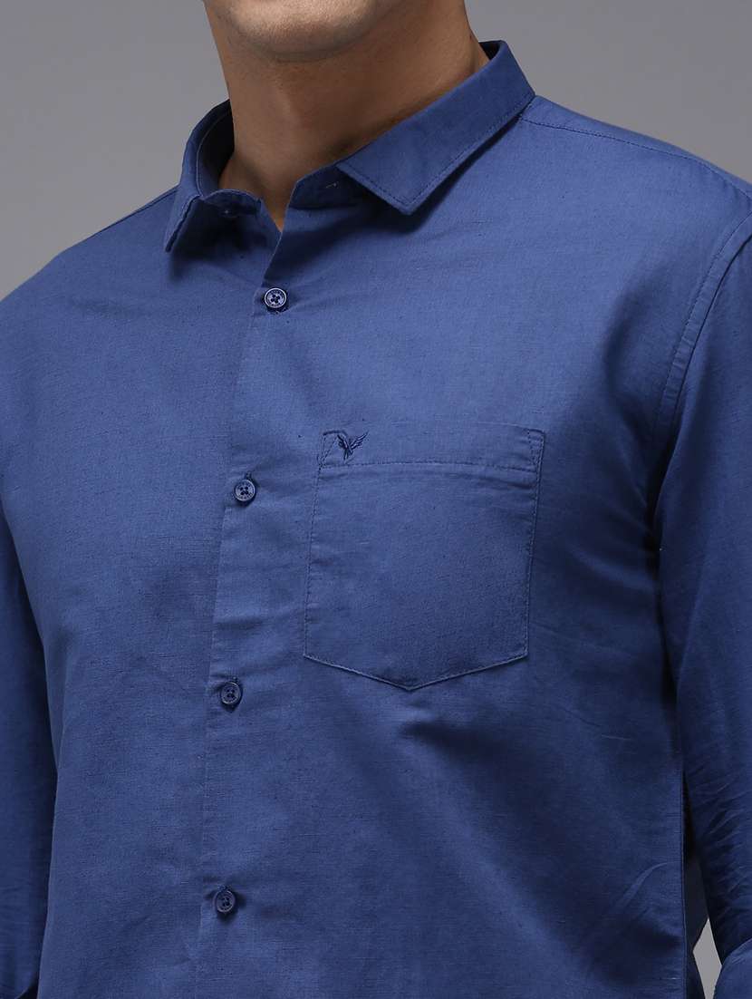 mens solid casual shirt - 18650862 -  Standard Image - 4