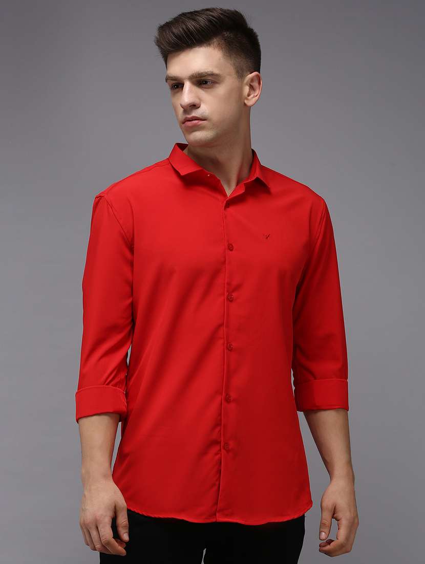 mens solid casual shirt