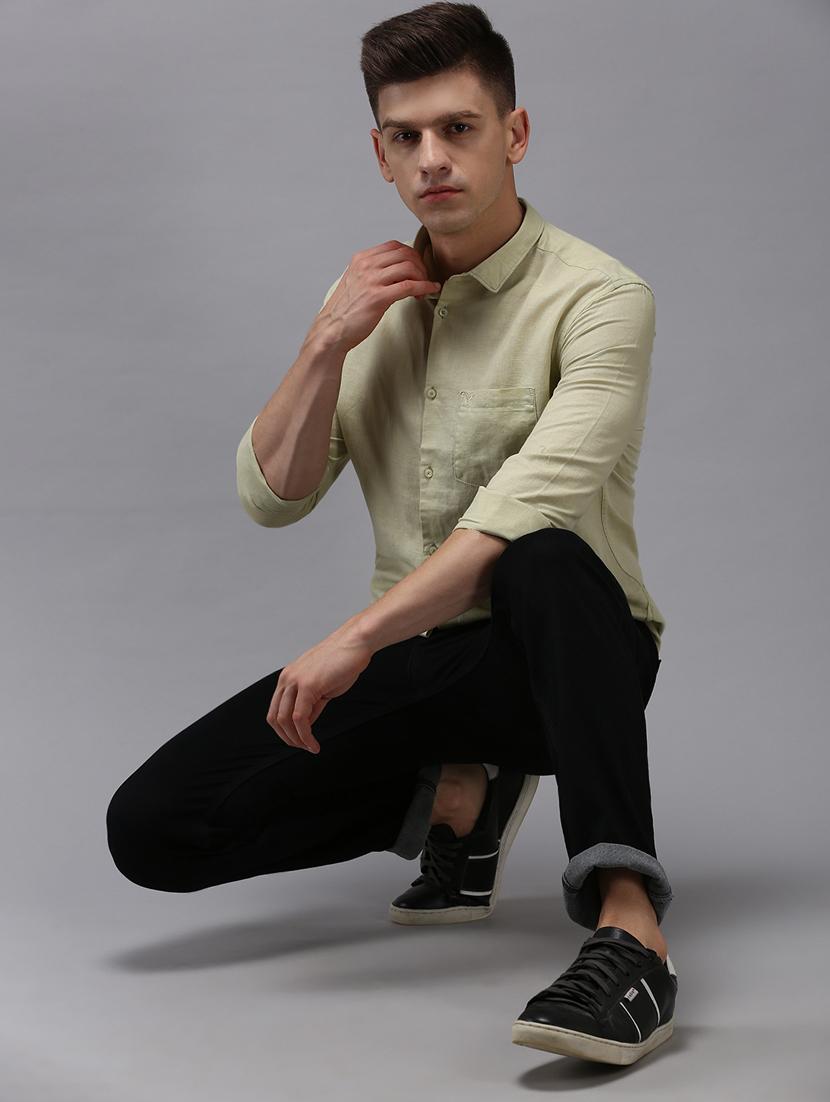 mens solid casual shirt - 18650885 - Standard Image - 4