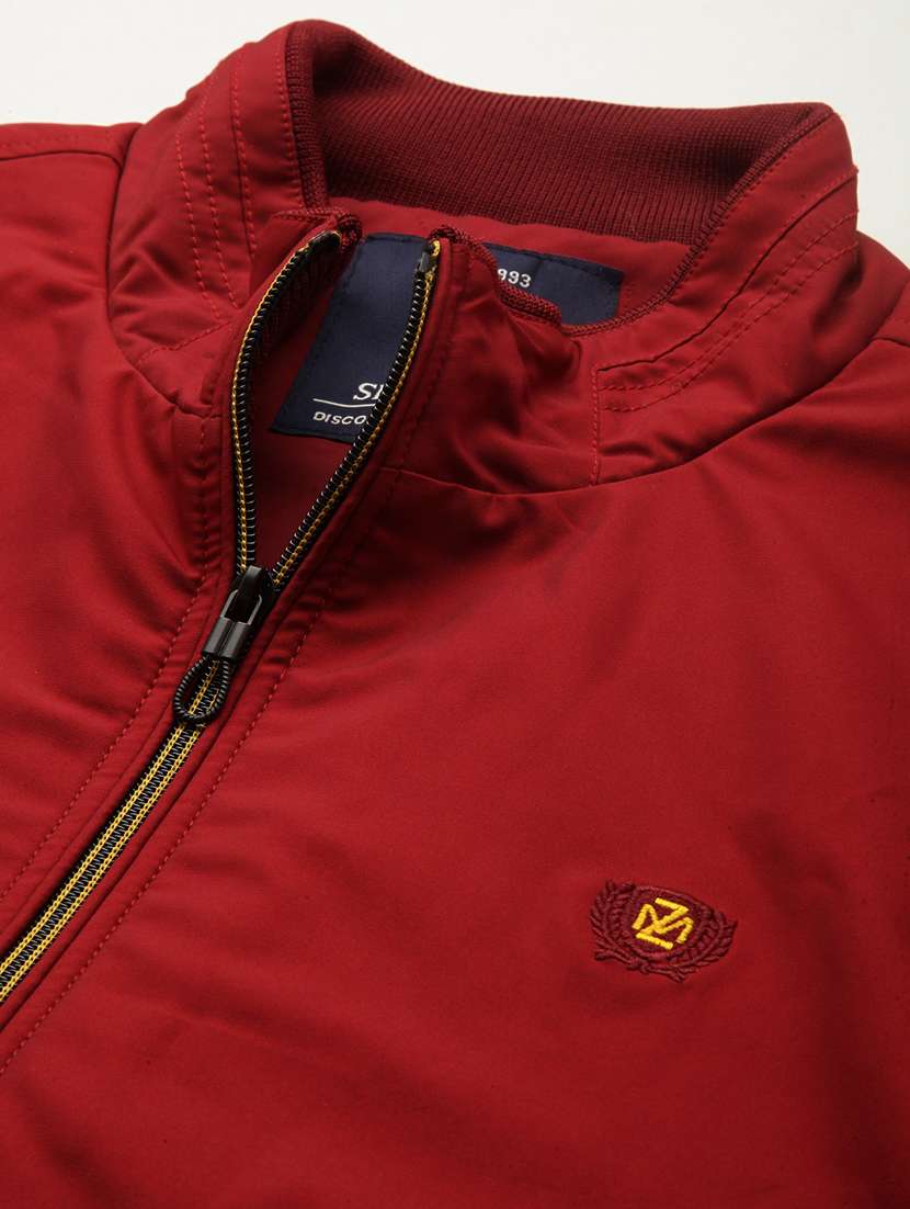 zip up solid bomber jacket - 18650968 -  Standard Image - 6