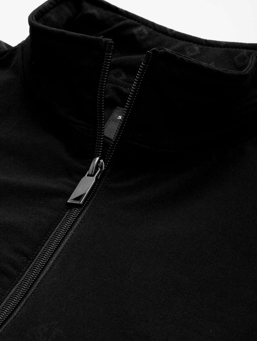 zip up solid casual jacket - 18650970 -  Standard Image - 6