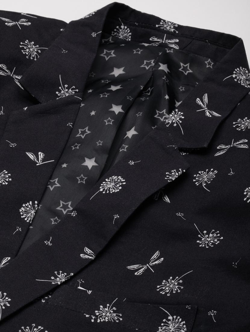 single breasted printed casual blazer - 18650993 - Standard Image - 6