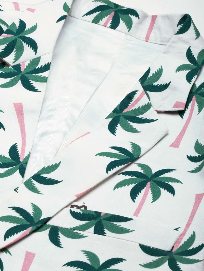 single breasted printed casual blazer - 18650996 -  Standard Image - 6