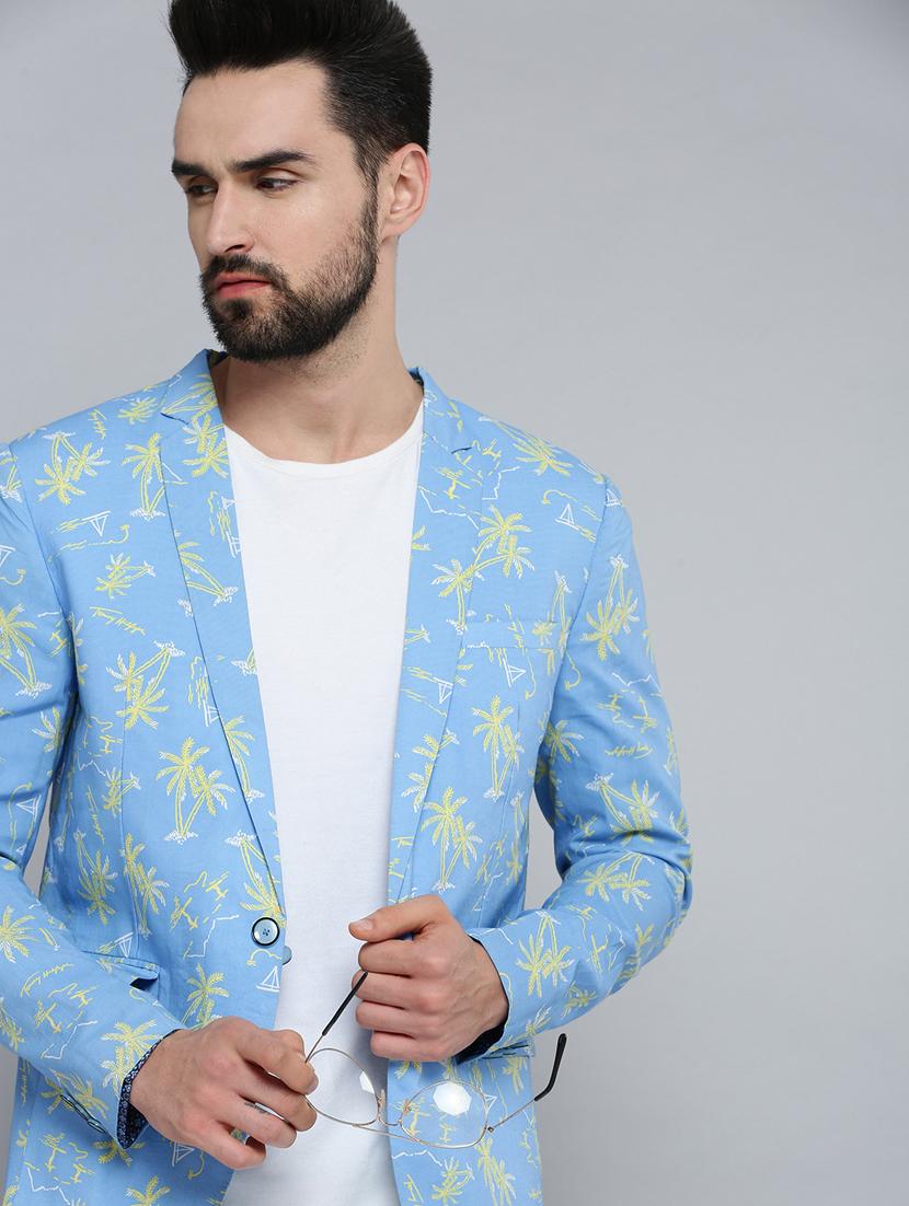 single breasted printed casual blazer - 18651000 -  Standard Image - 1