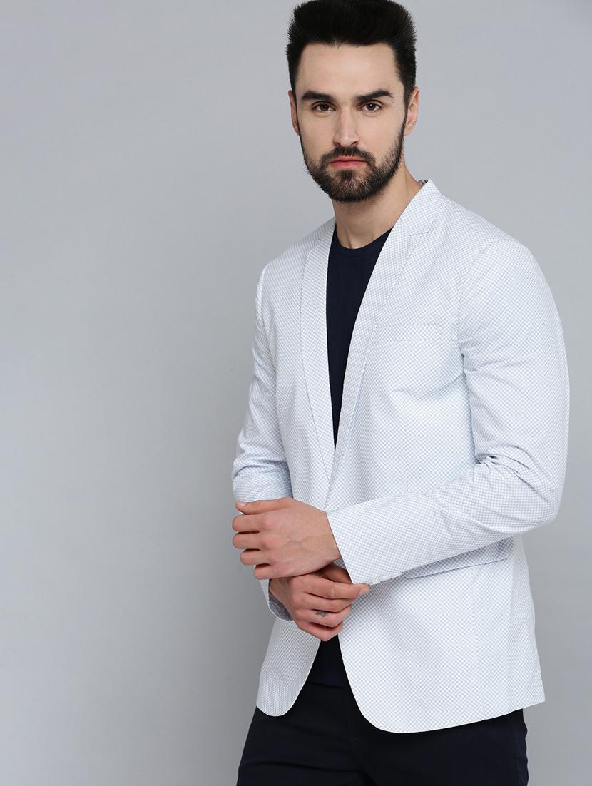 single breasted printed casual blazer - 18651001 - Standard Image - 1