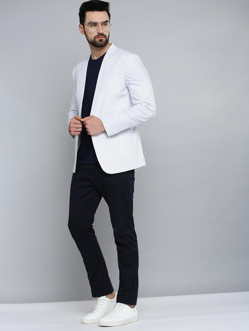 single breasted printed casual blazer - 18651001 - Standard Image - 4