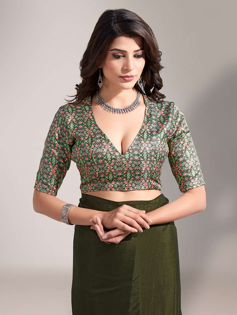 embroidered saree with blouse piece - 18651045 -  Standard Image - 4