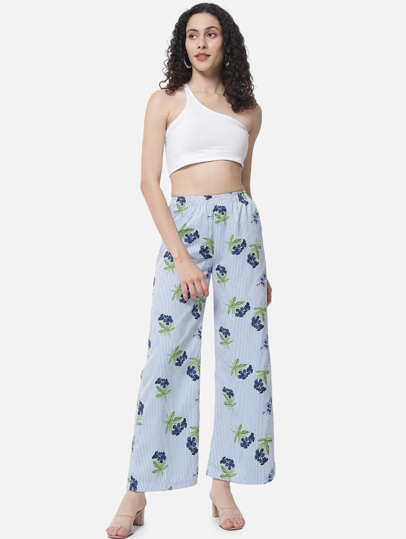 mid rise printed palazzo - 18651164 - Standard Image - 4