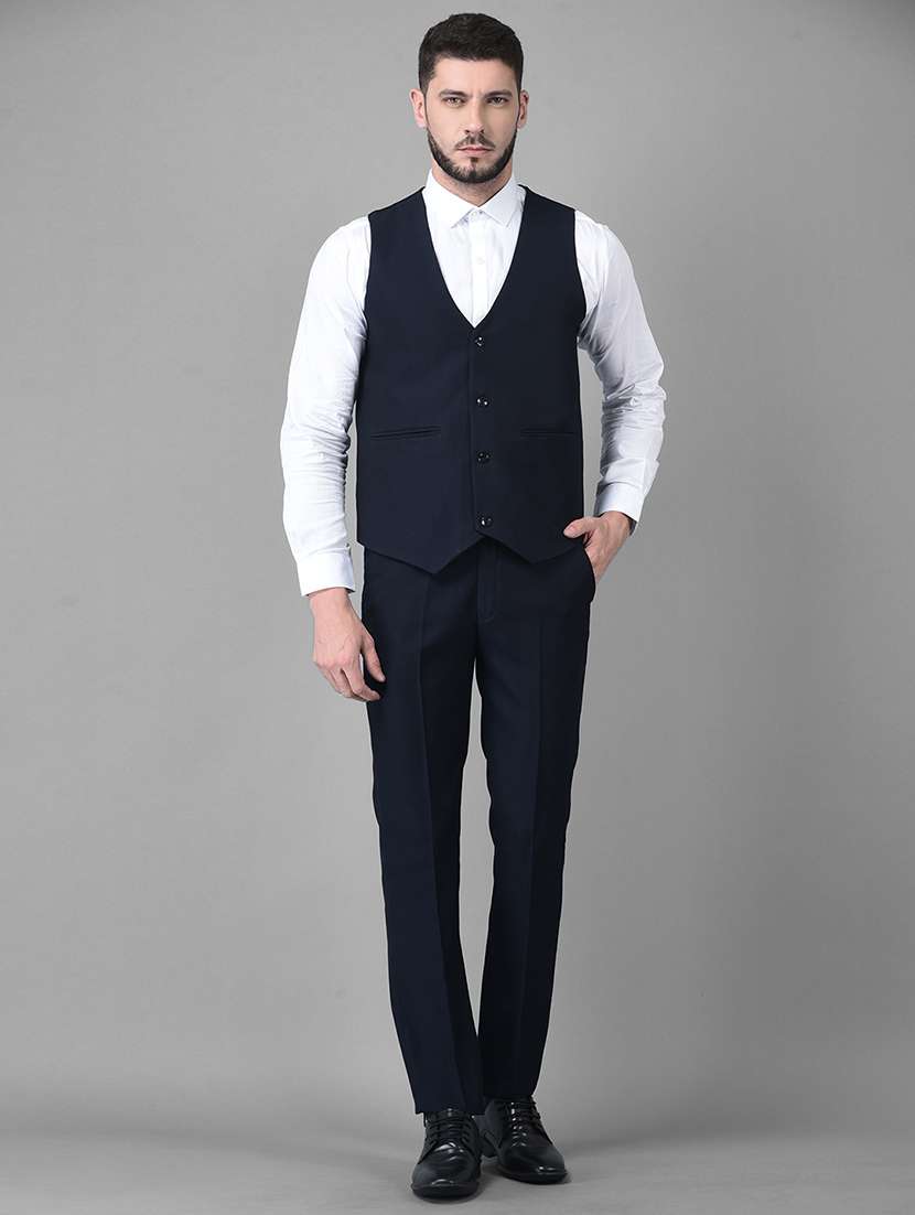 navy blue polyester blend 3piece  suit - 18653292 -  Standard Image - 4