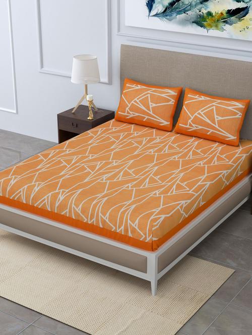 printed double bedsheet with 2 pillow cover - 18655787 - Standard Image - 0