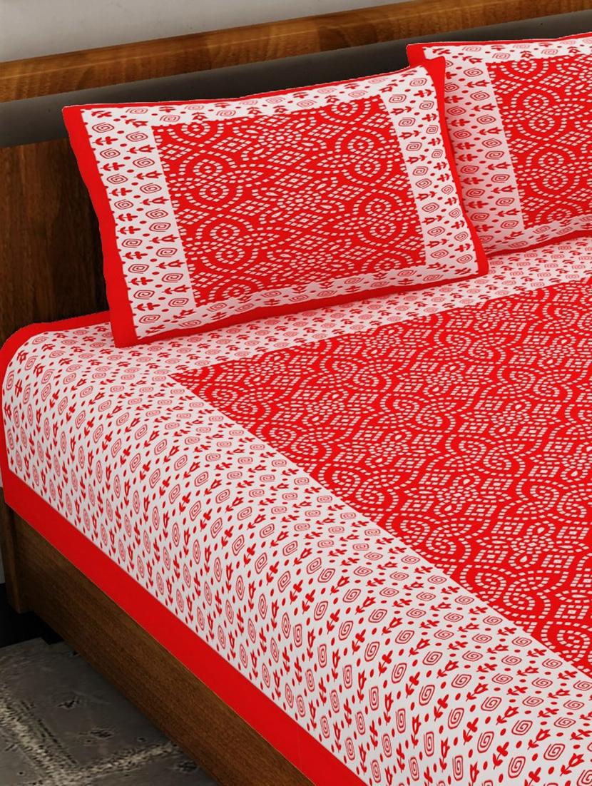 printed double bedsheet with 2 pillow cover - 18655837 -  Standard Image - 1