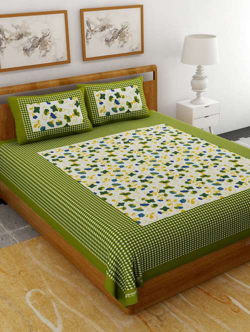 printed double bedsheet with 2 pillow cover - 18655860 -  Standard Image - 0