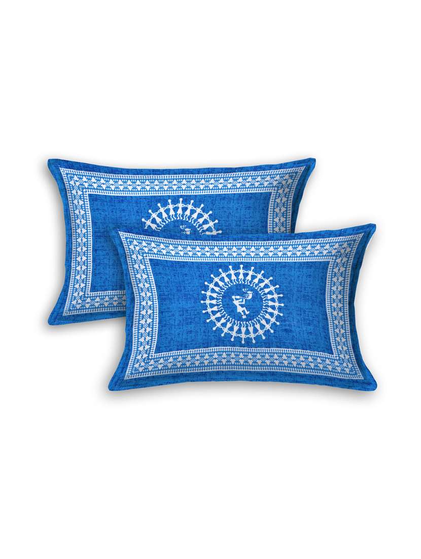 printed double bedsheet with 2 pillow cover - 18655865 -  Standard Image - 1