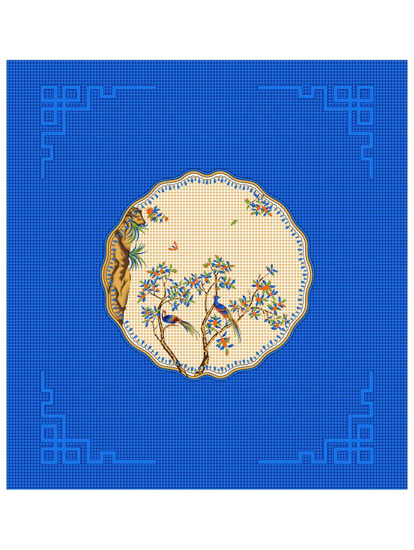 uniqchoice blue color 100% cotton jaipuri traditonal double bedsheet with 2 pillow cover - 18655873 - Standard Image - 4