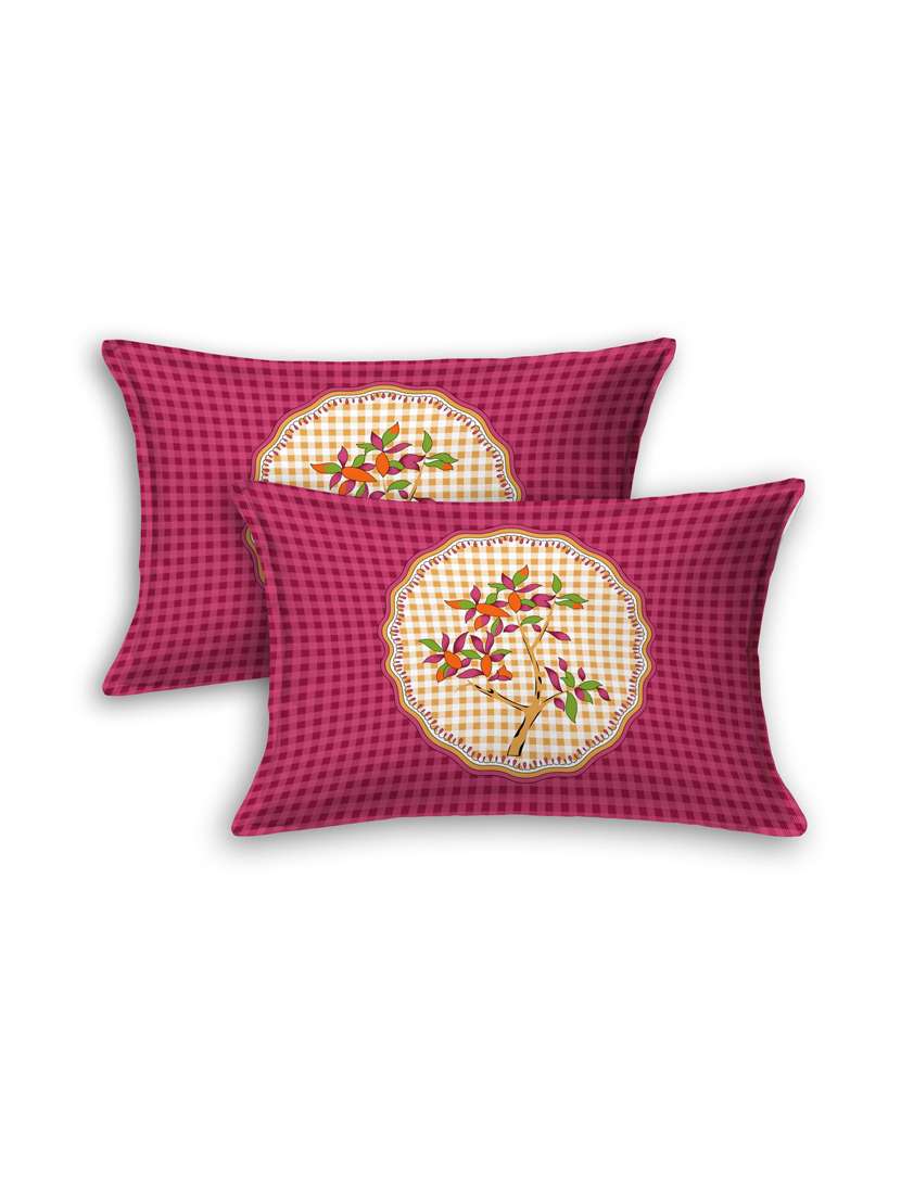 uniqchoice blue color 100% cotton jaipuri traditonal double bedsheet with 2 pillow cover - 18655875 -  Standard Image - 1