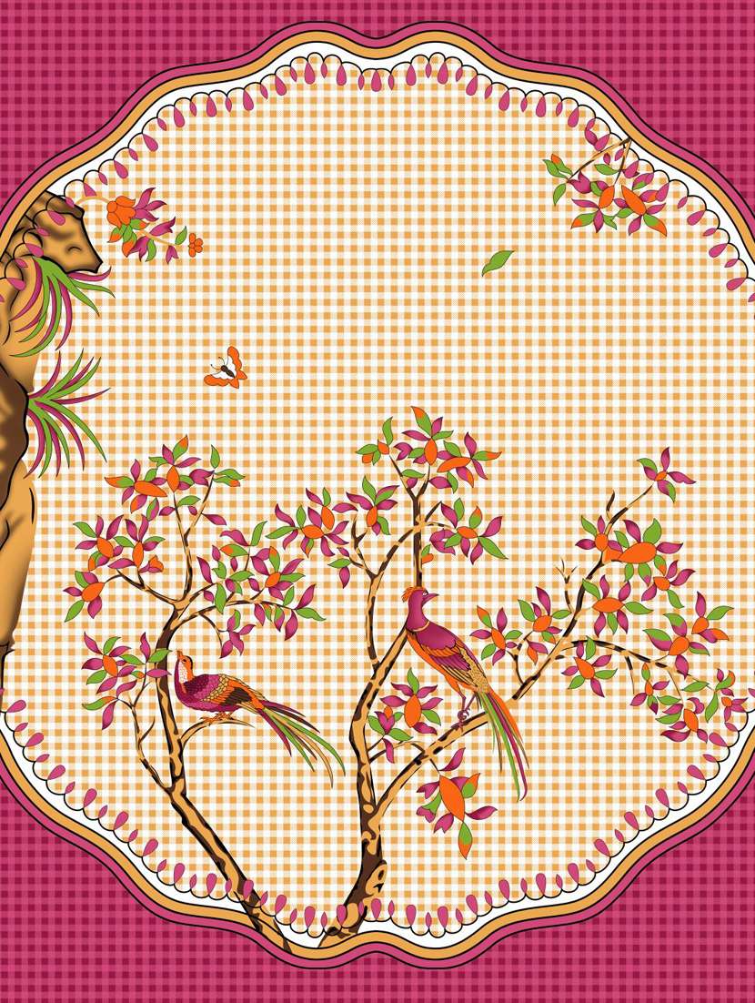 uniqchoice blue color 100% cotton jaipuri traditonal double bedsheet with 2 pillow cover - 18655875 -  Standard Image - 4