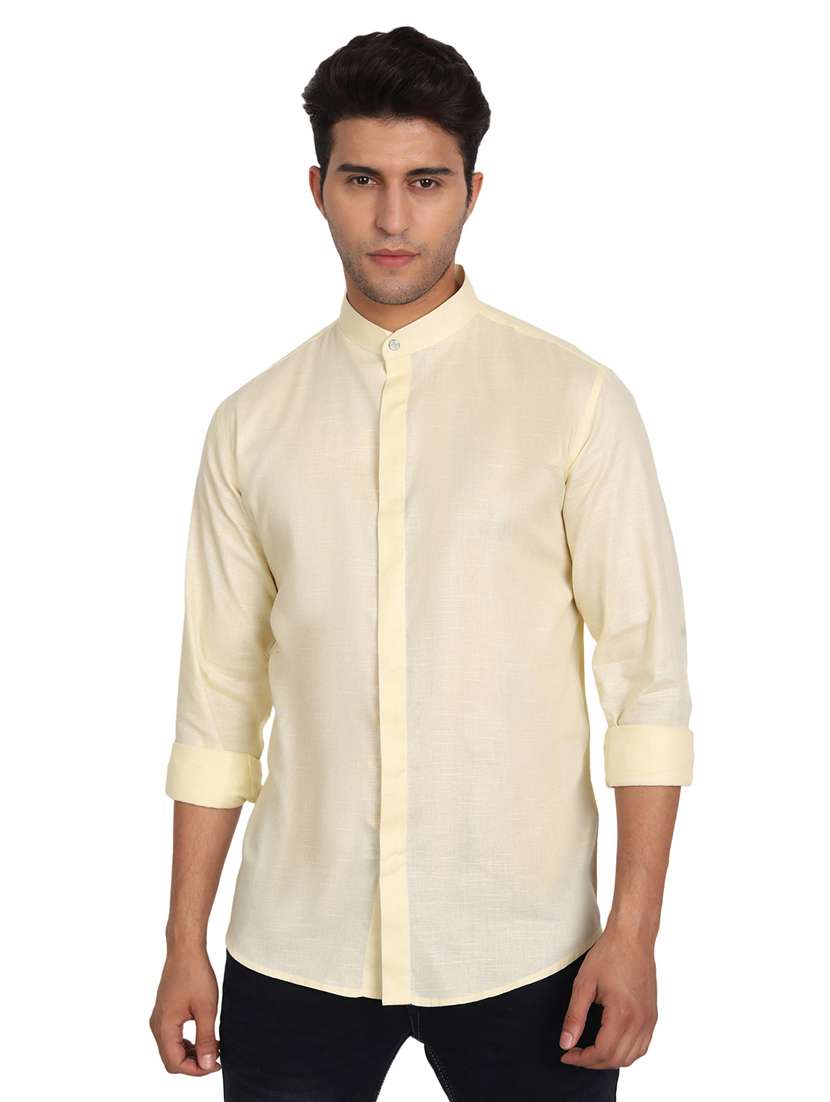 mens solid casual shirt