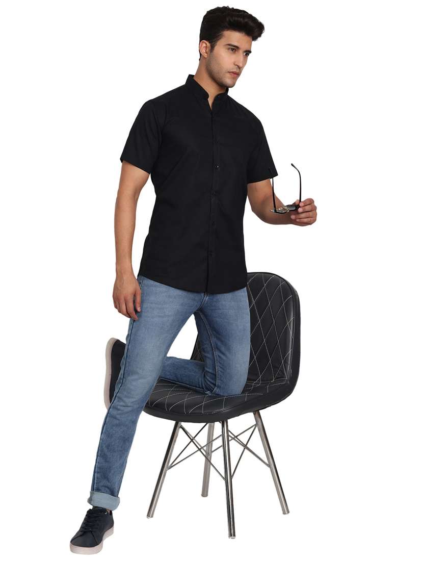 mens solid casual shirt - 18656076 -  Standard Image - 4